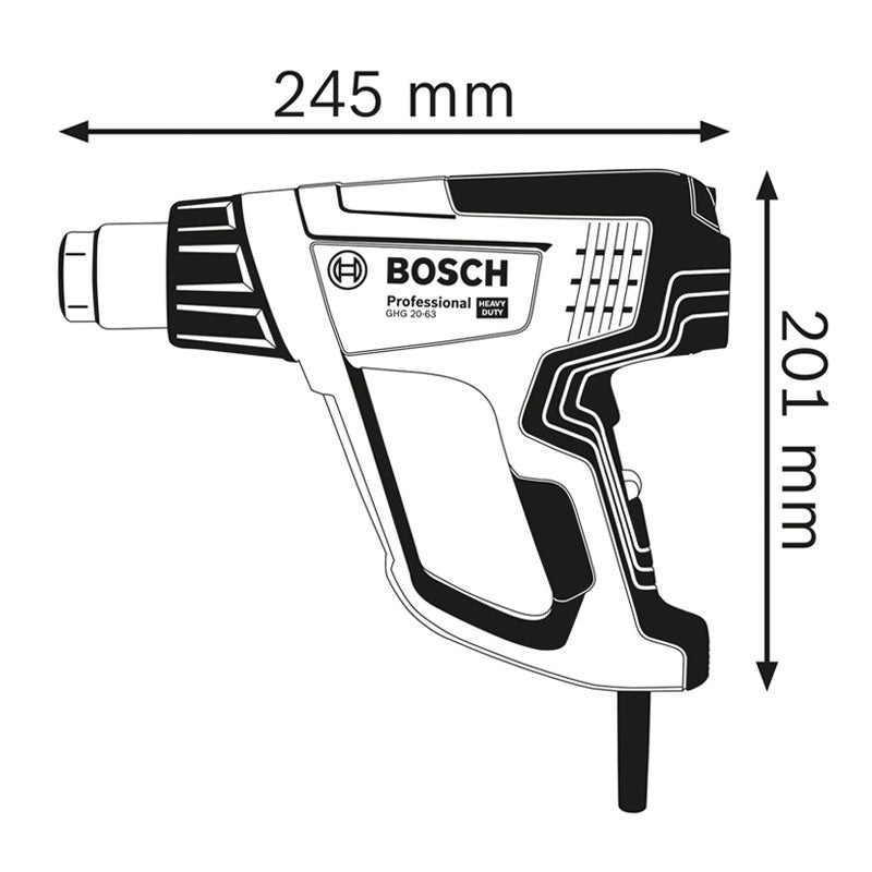 06012a62g0 pistola calor 1600w 50°c - 600 ghg 20 - 63 - Tool Ferreterías / Ferretodo - Herramientas y material de construcción.