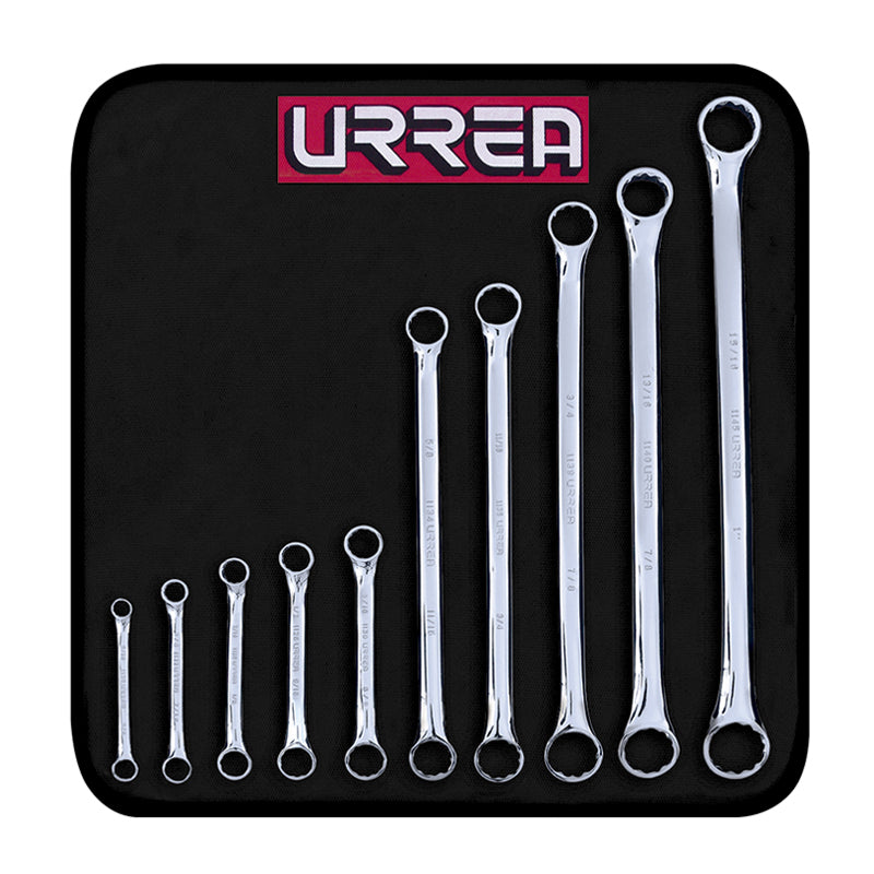 Juego de 10 llaves de estrías de 15° en pulgadas, 1100D Urrea