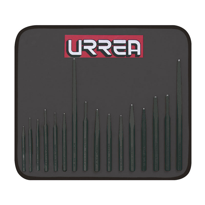 Juego de puntos, punzones y botadores con 16 piezas, NO.6 Urrea