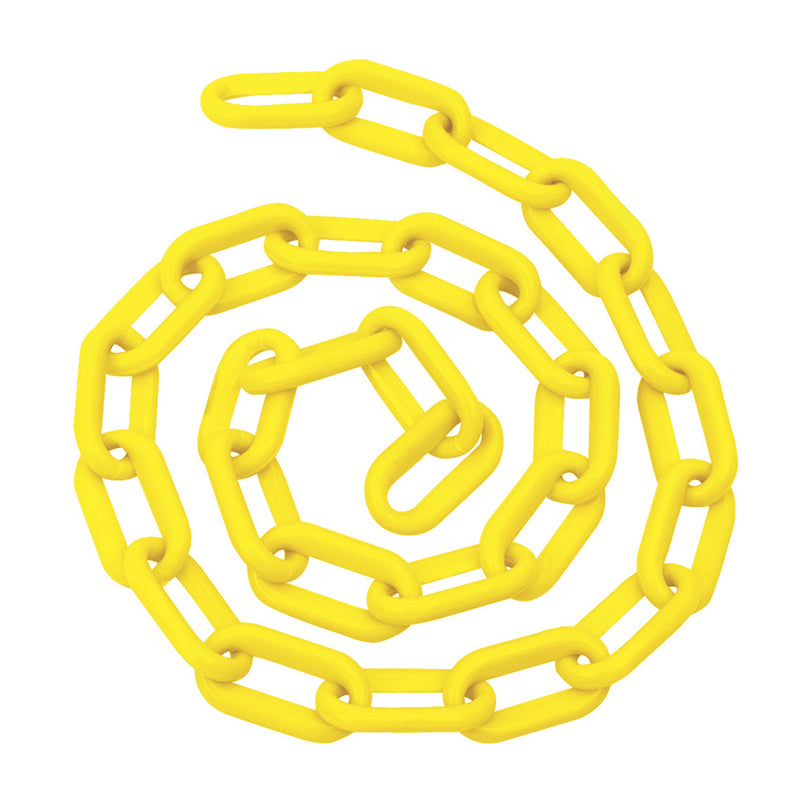 Cadena plástica de 8 mm x 5/16? de 25 m, 80 kg, amarilla, 143425 Foy