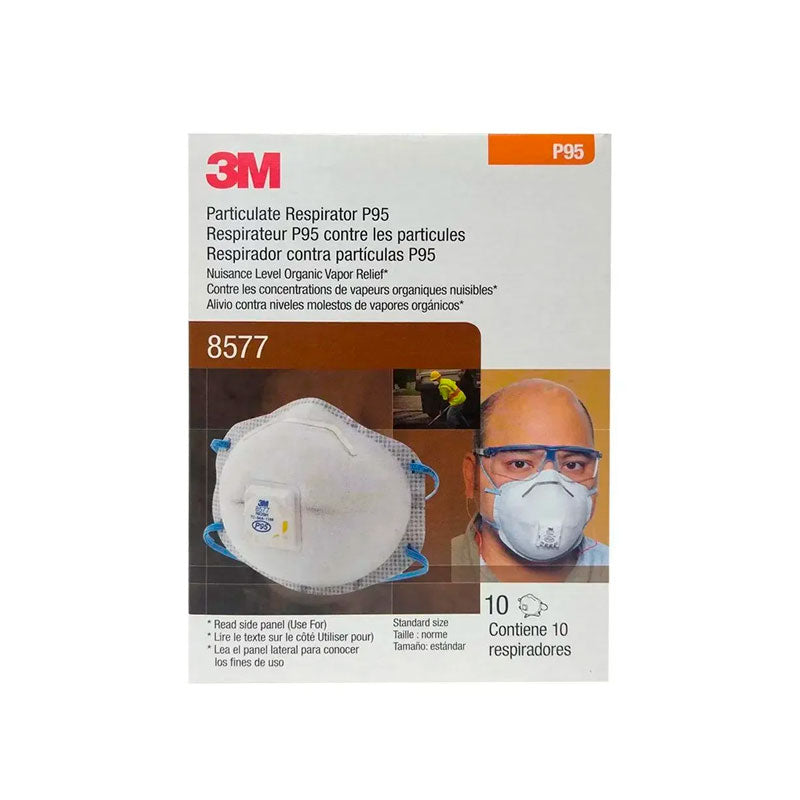 Respirador para partículas P95 con válvula, 10 piezas, 3M, 8577