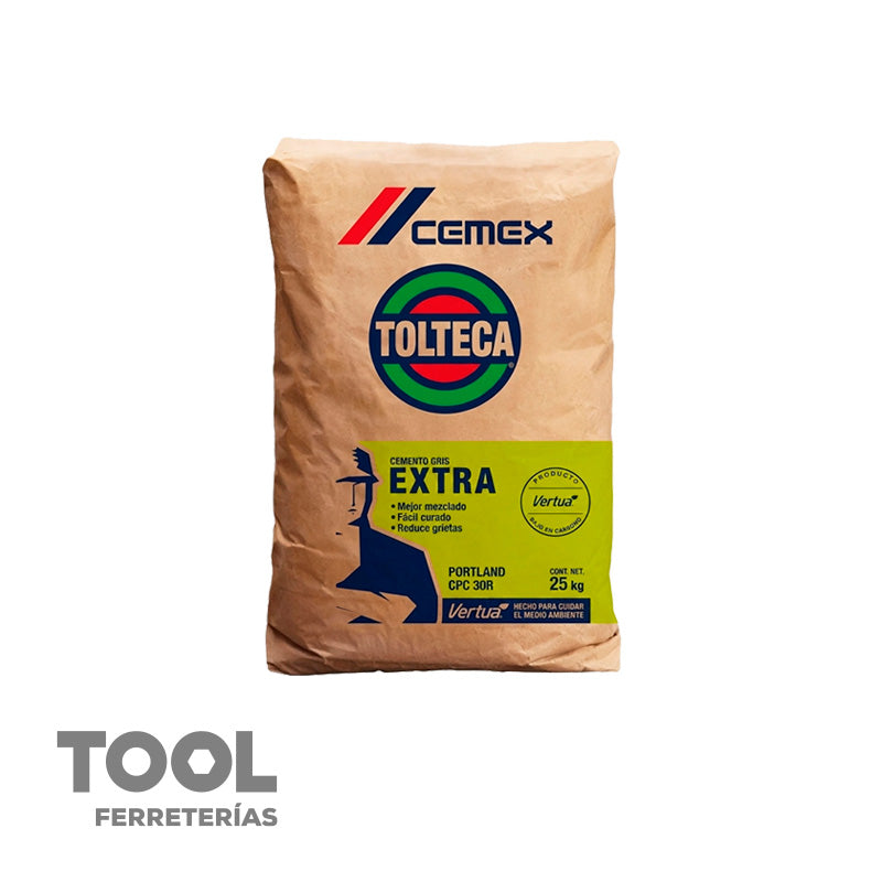Bulto de cemento gris 25Kg, TOLTECA, 10001368