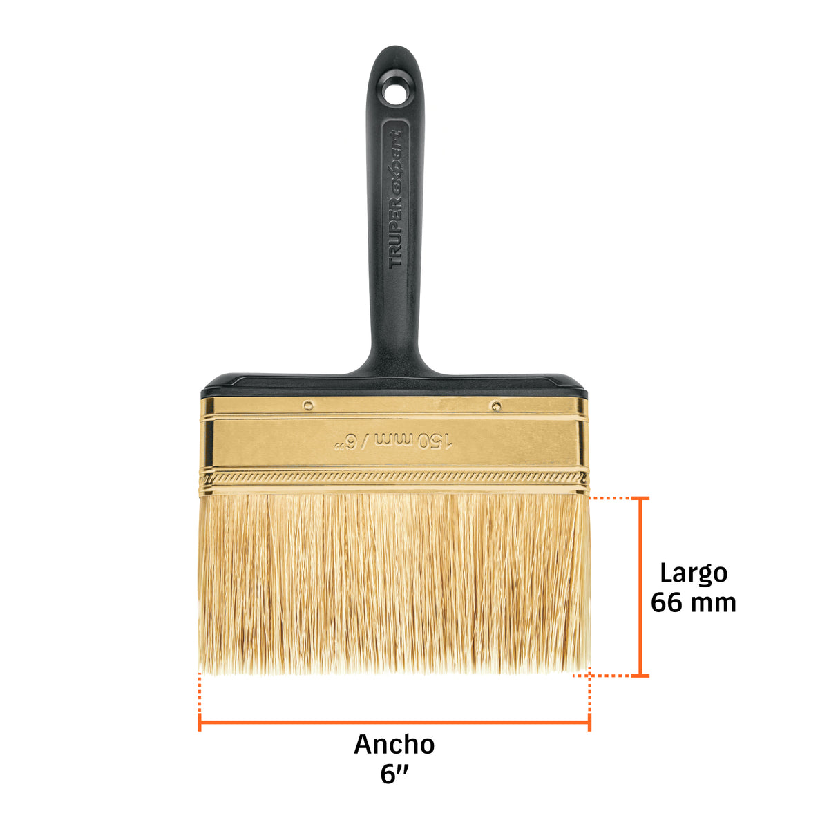Brocha profesional de 6” con mango de plástico, TRUPER EXPERT, BRT-6X,17867