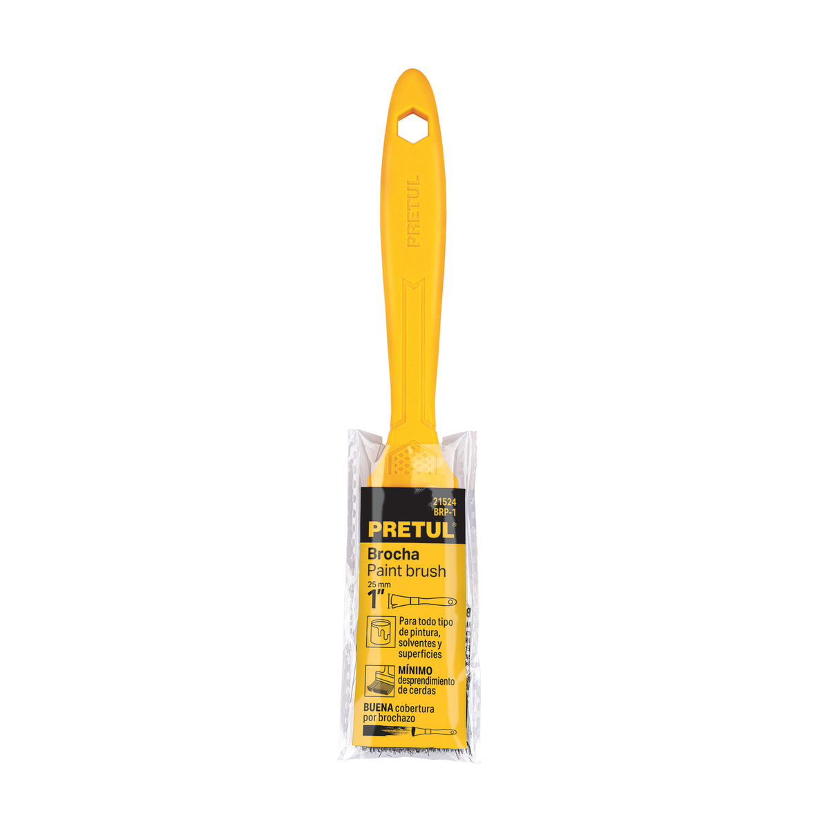 Brocha de uso general de 1” con mango de plástico, PRETUL, 21524