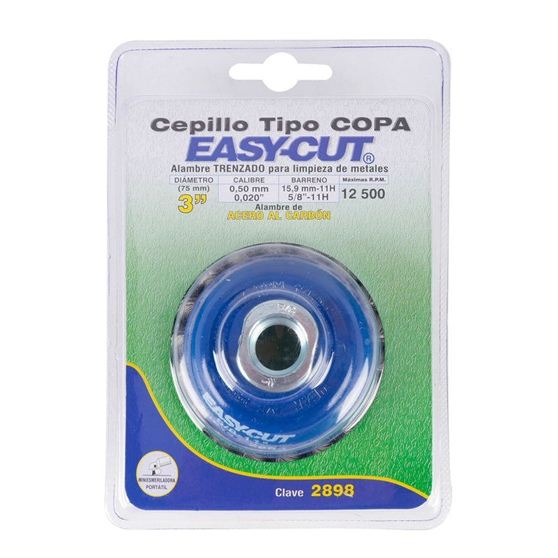2898 Cepillo Copa Trenzada 3" Tenazit
