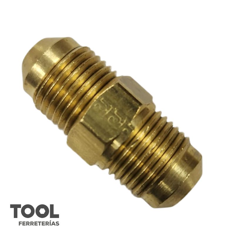 Niple Unión Bronce 1/4" Fler X 1/4" Fler, S/M, 42F-04