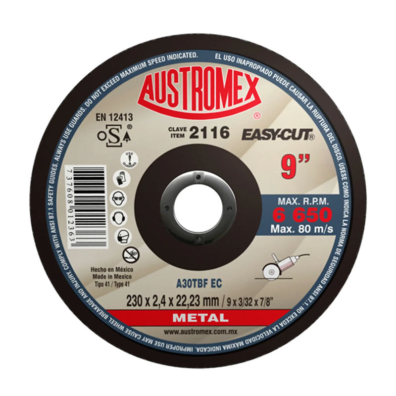 2116 Disco Metal Plano 9" X 3/32 X 7/8" Easy-Cut