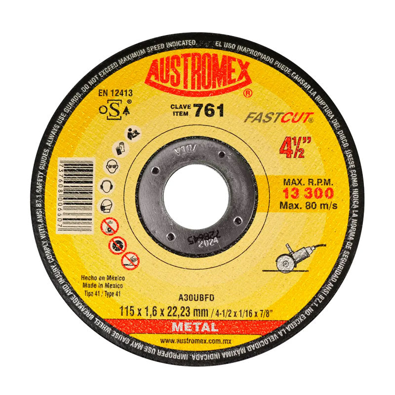 761 Disco Metal Plano 4.1/2" X 1.6 Mm X 7/8"