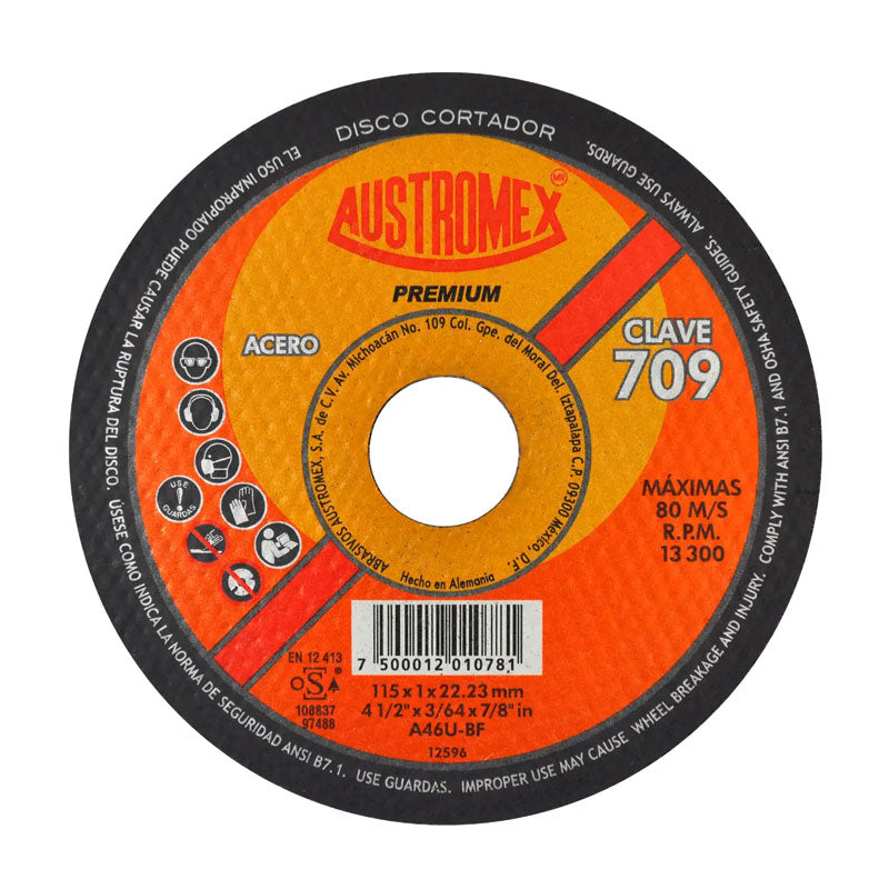 709 Disco Metal Plano 4.1/2" X 1 Mm X 22.2 Mm