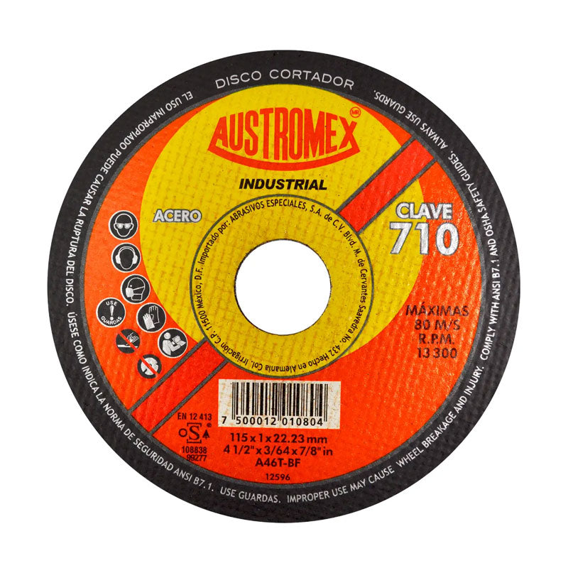 710 Disco Metal Plano 4 1/2" x 3/64" x 7/8" Austromex