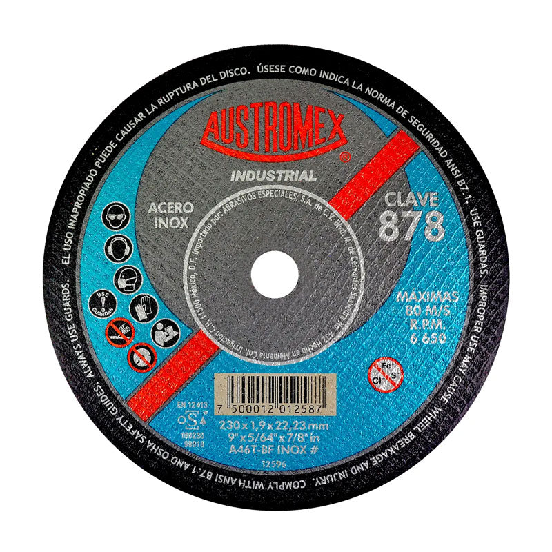 878 Disco Acero Inox. Plano 230 X 1.9 X 22.2 Mm