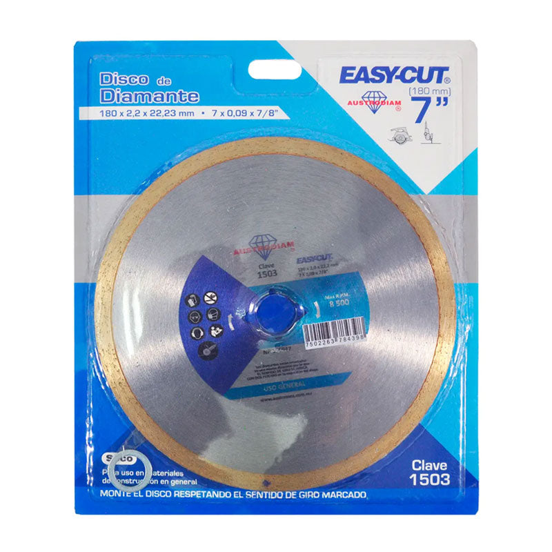 1503 Disco Diamante 180x2x22.2 Contin.Uso Gral.Eas