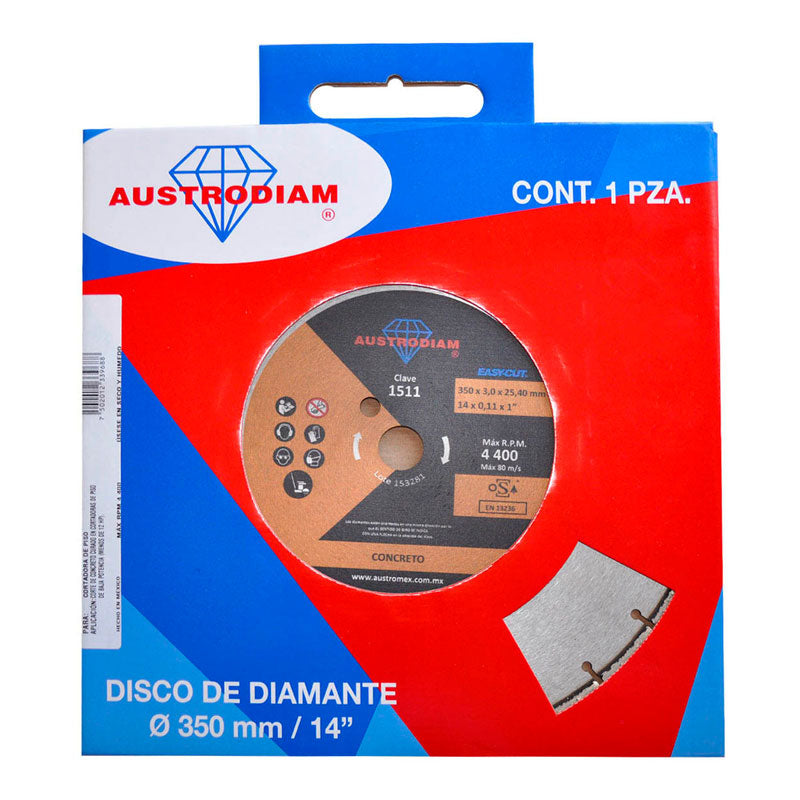 1511 Disco Diamante 354x3x25.4 Segm.P/Concr.Austro