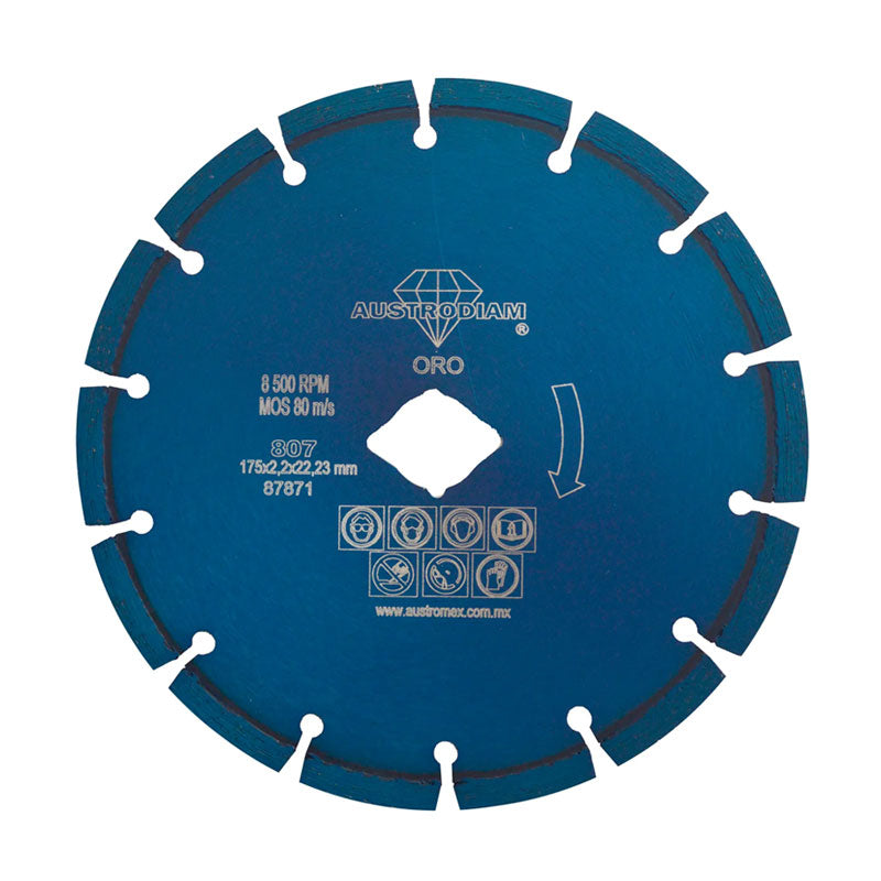 807 Disco Diam.180x2.2x22.2 Segment.Uso Gral Austr