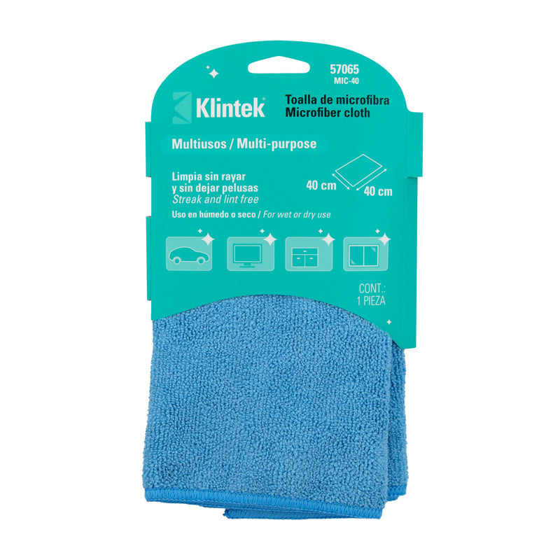 Toalla de microfibra 40x40cm MIC 40 Klintek 57065
