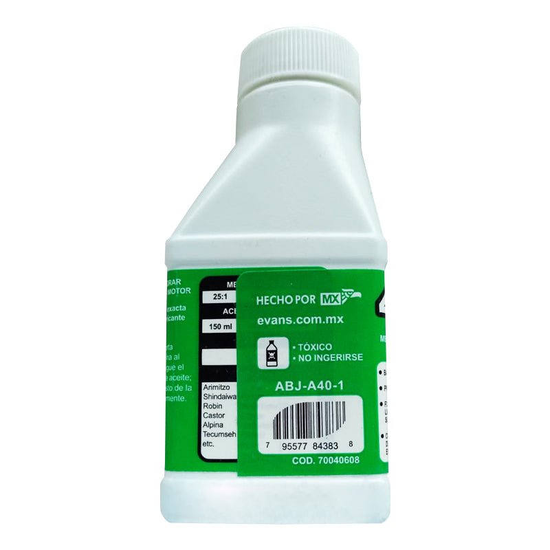 Aceite Premium 2 Tiempos 40:1 Para Motor A Gasolina 94 Ml Evans - Tool Ferreterías / Ferretodo - Herramientas y material de construcción.