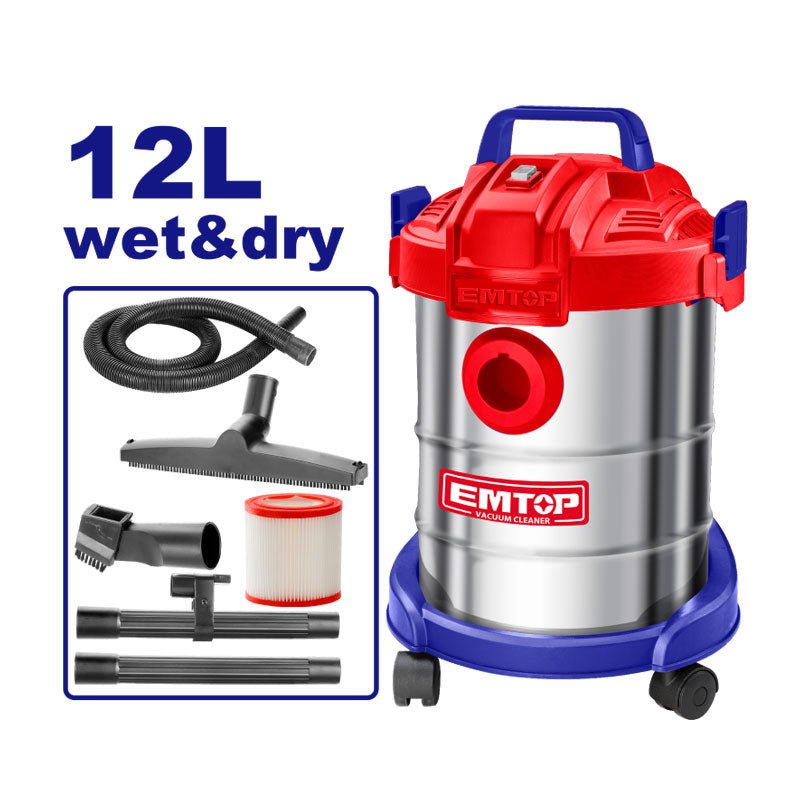 Aspiradora p/seco/humedo 800w ULVCR0801 Emtop - Tool Ferreterías / Ferretodo - Herramientas y material de construcción.