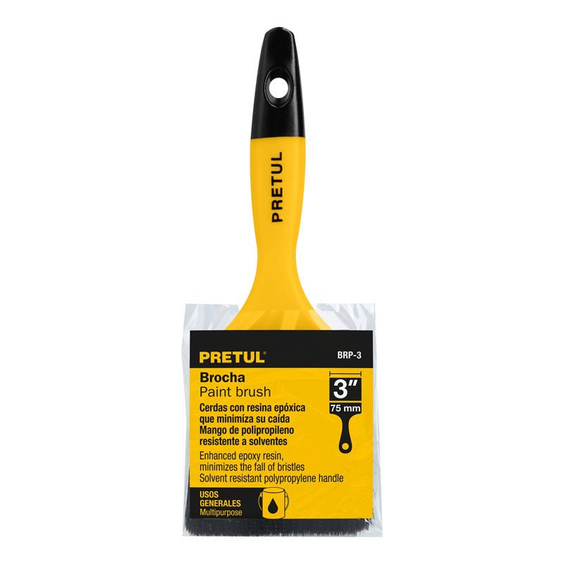 Brocha uso general de 2" con mango de plástico, 21528 Pretul BRP3 - Tool Ferreterías / Ferretodo - Herramientas y material de construcción.