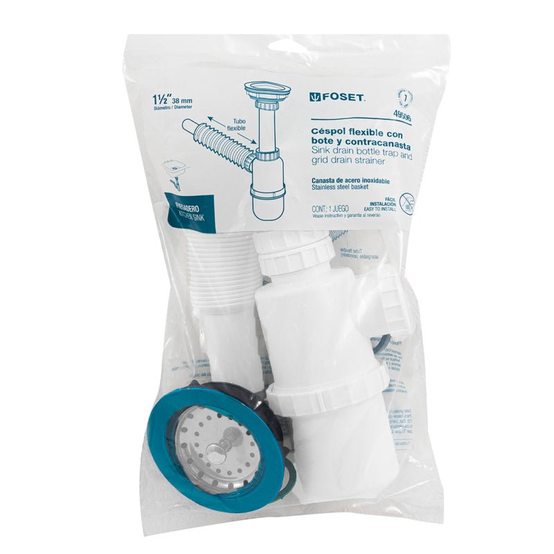 Céspol de bote con contracanasta de acero inoxidable para fregadero, 49506 Foset CE 292 - Tool Ferreterías / Ferretodo - Herramientas y material de construcción.