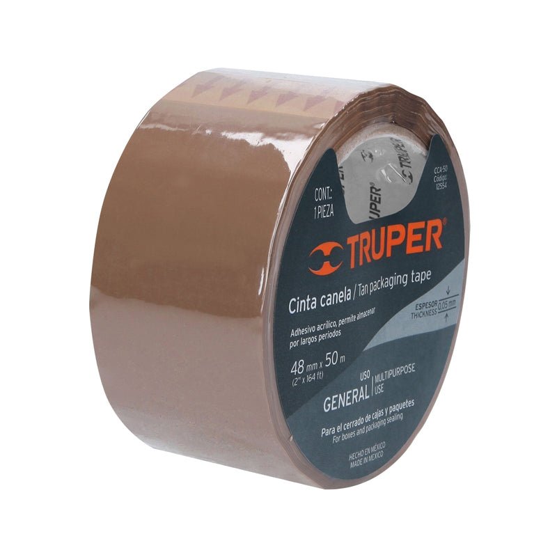 Cinta De Empaque Canela 48 Mm X 50 M 12554, Truper - Tool Ferreterías / Ferretodo - Herramientas y material de construcción.