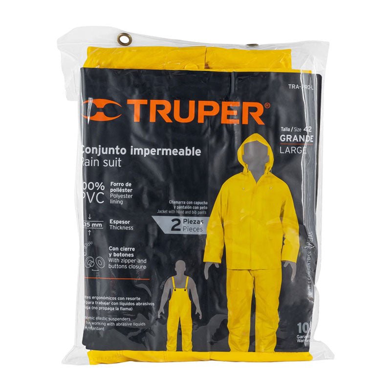 Conjunto Impermeable Doble Capa, Talla G, Truper - Tool Ferreterías / Ferretodo - Herramientas y material de construcción.