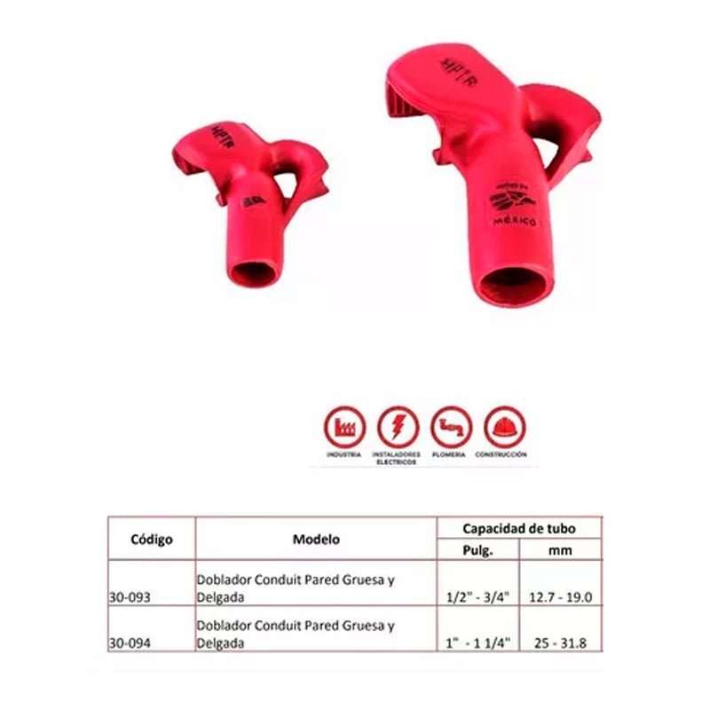 Doblador Tubo Conduit 1/2" 3/4" Cerrada 30 093 Hptr - Tool Ferreterías / Ferretodo - Herramientas y material de construcción.