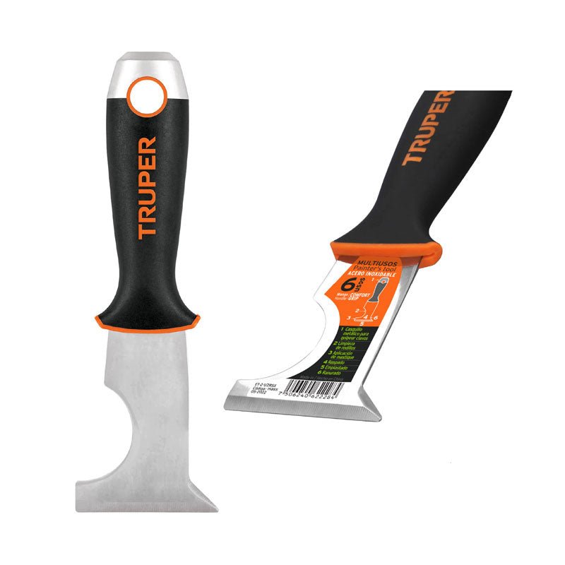 Espátula de 2 1/2" de acero inoxidable, Comfort Grip, 15855 Truper Expert ET 2 1/2R5X - Tool Ferreterías / Ferretodo - Herramientas y material de construcción.