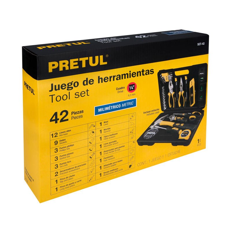 Juego de 42 herramientas Comfort Grip, 22101 Pretul SET 42 - Tool Ferreterías / Ferretodo - Herramientas y material de construcción.
