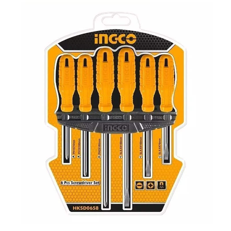 Juego De Destornilladores De 6 Piezas, Hksd0658 Ingco - Tool Ferreterías / Ferretodo - Herramientas y material de construcción.