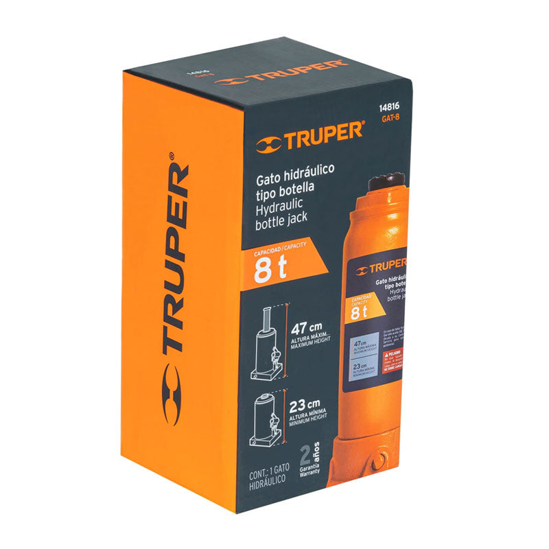 Gato Hidráulico De Botella De 8 Ton, Truper