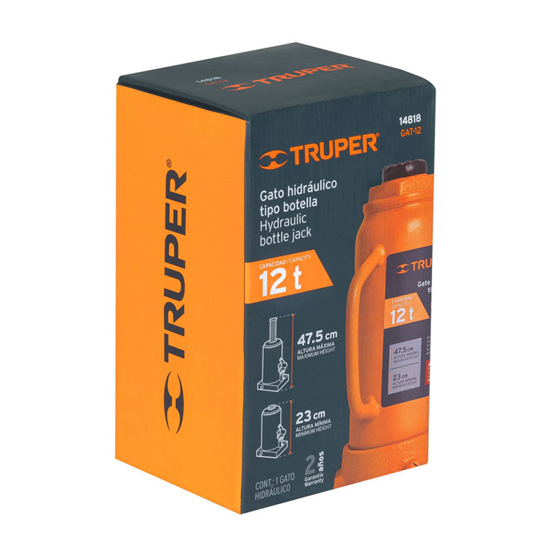 Gato Hidráulico De Botella De 12 Ton, Truper