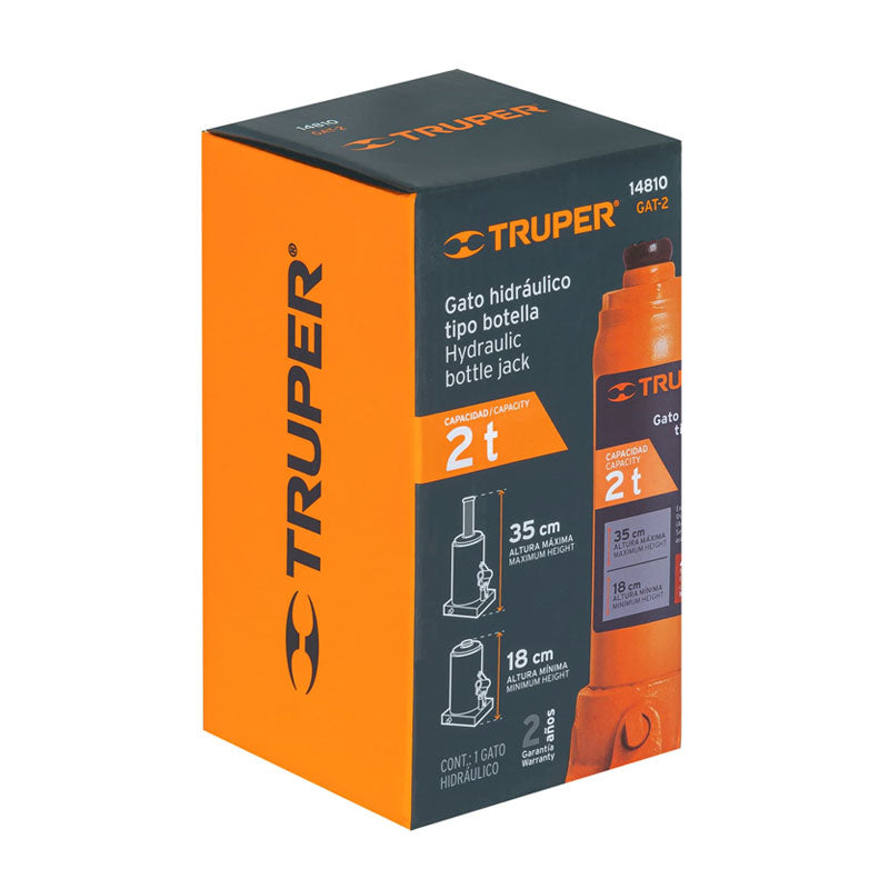 Gato Hidráulico De Botella De 2 Ton, Truper