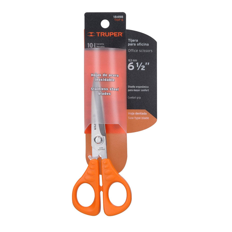 Tijera 6 1/2" De Acero Inoxidable Para Oficina, Truper