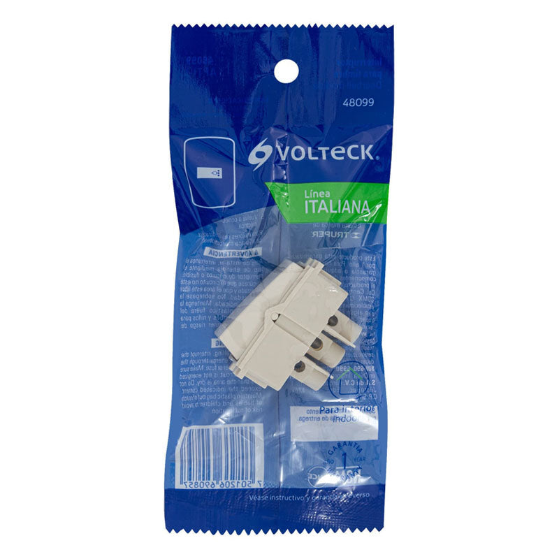 Interruptor Para Timbre, Línea Italiana, Color Marfil, Volteck