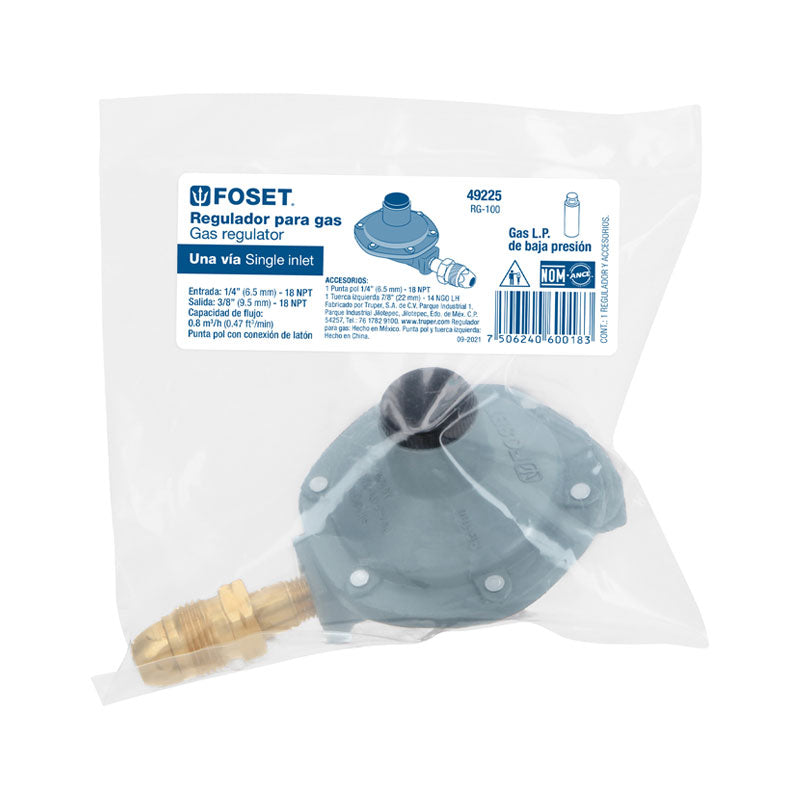Regulador De Gas L.P. De 1 Vía, Foset