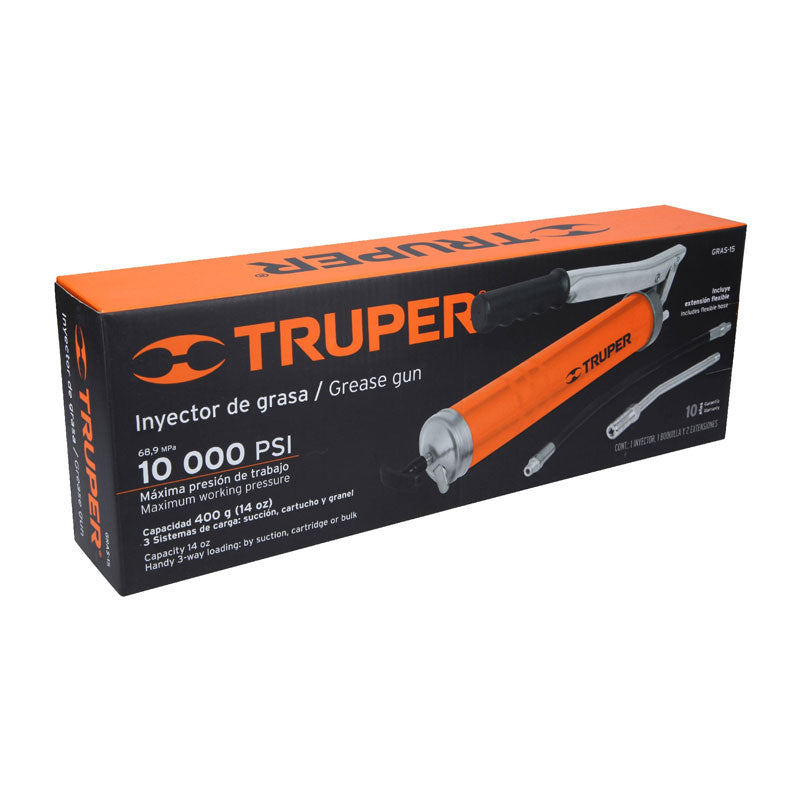 Inyectora De Grasa 14 Oz, 10000 Psi Con Grip Antiderrapante