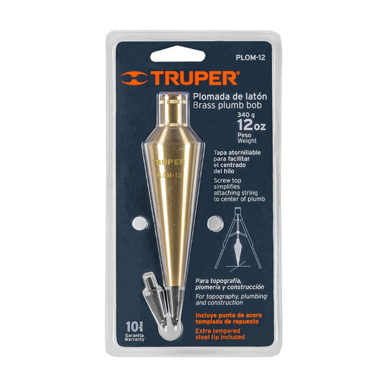 Plomada De Latón 12 Oz, Truper