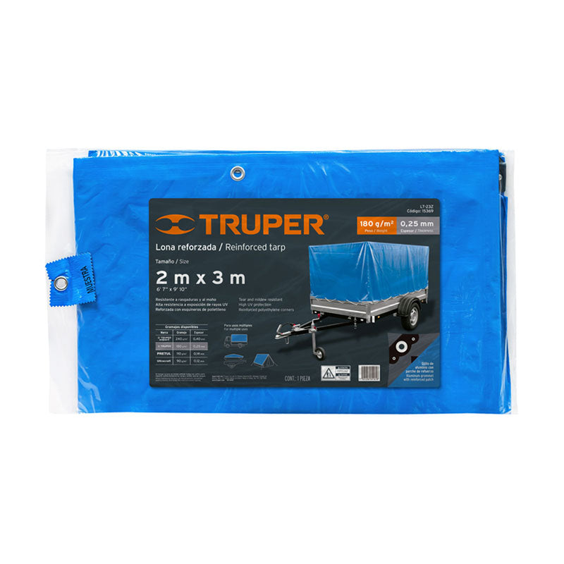 Lona Azul Reforzada De 2 X 3 M, Truper