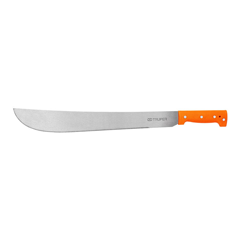 Machete Estándar 18" Cacha Naranja Remachada, Truper