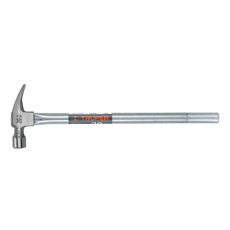 Martillo Tubular Pulido 20 Oz Alojamiento Imantado Uña Recta