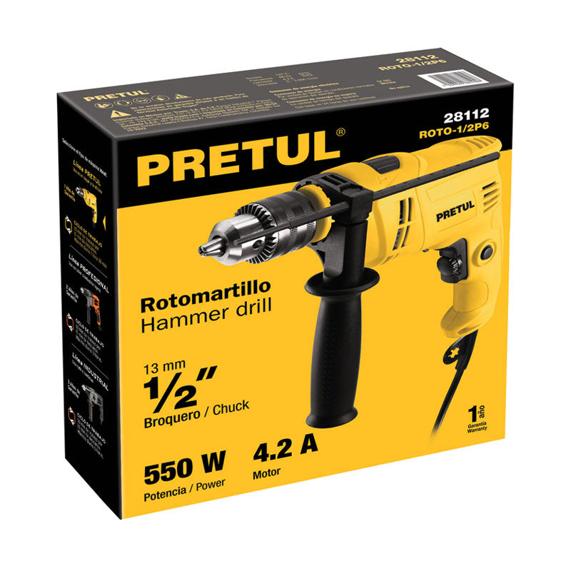 Rotomartillo 1/2" 550 W, Pretul
