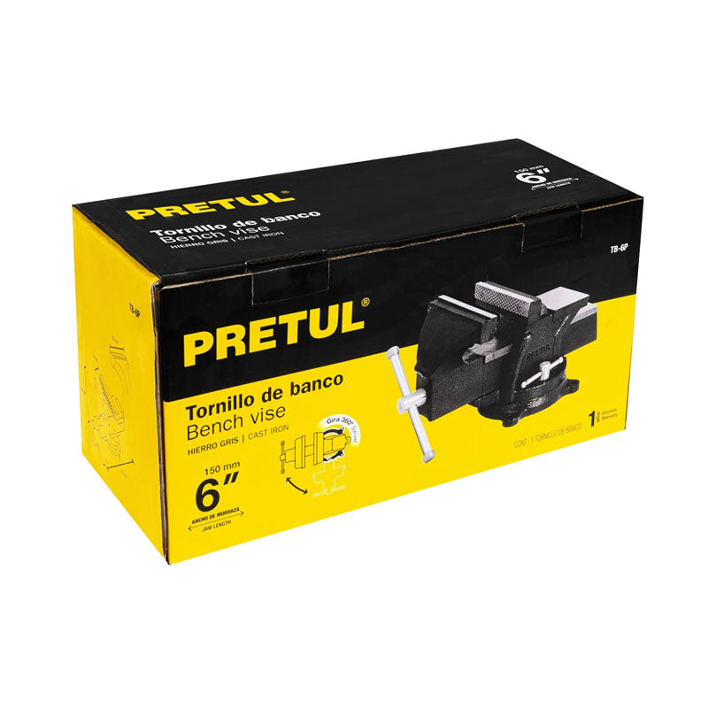 Tornillo De Banco 6" De Hierro Gris, Pretul