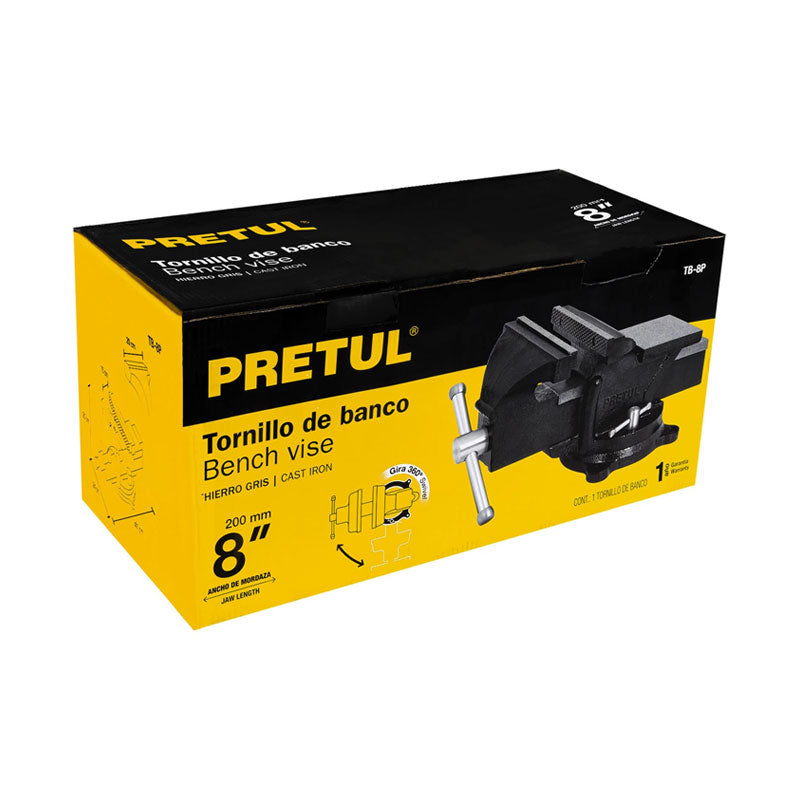 Tornillo De Banco 8" De Hierro Gris, Pretul
