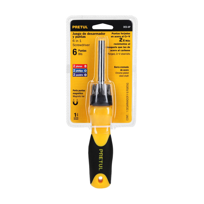 Desarmador Con 6 Puntas, Pretul