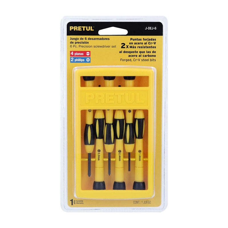 Juego Con 6 Desarmadores De Precisión, Pretul