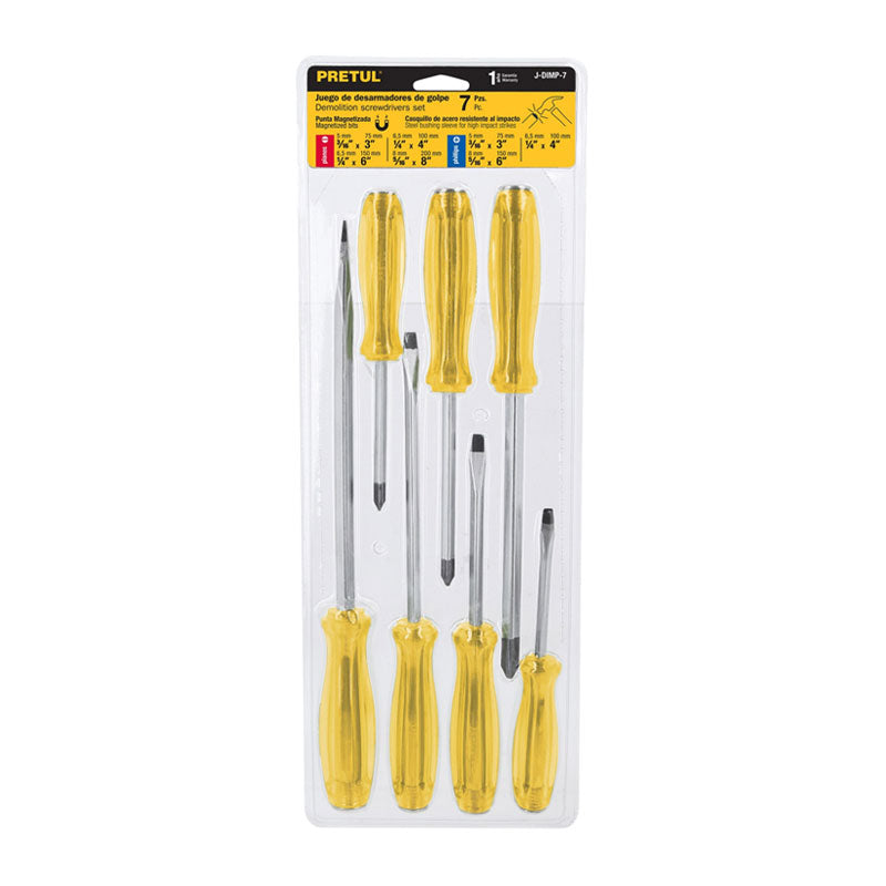 Juego De 7 Desarmadores De Impacto, Pretul