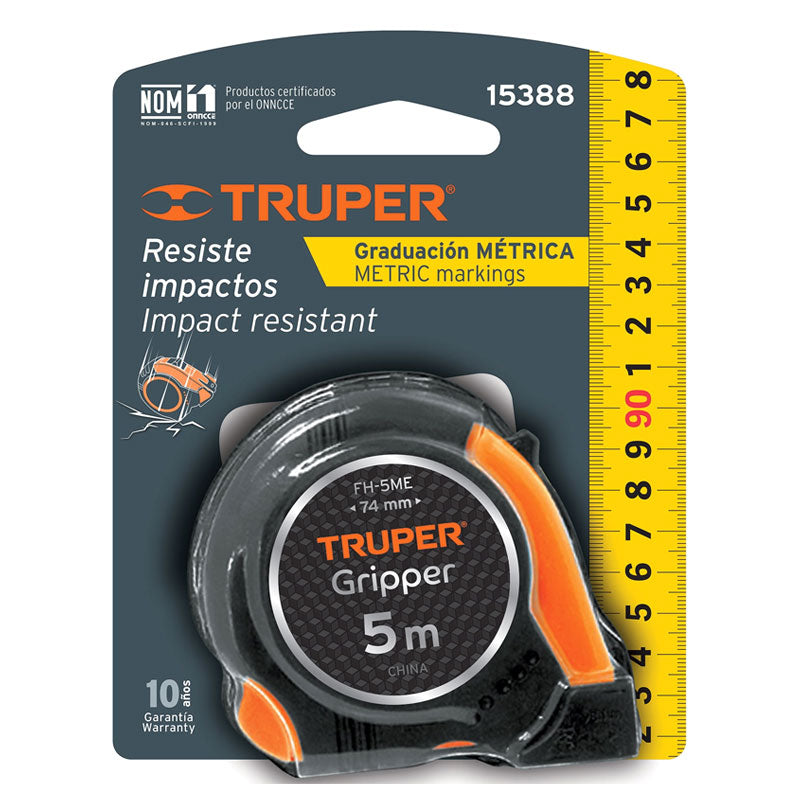 Flexómetro Contra Impactos 5 M Cinta 19 Mm Grad. Métrica