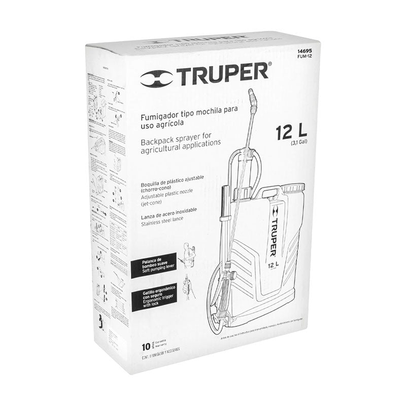 Fumigador De 12 L Manual De Mochila, Truper