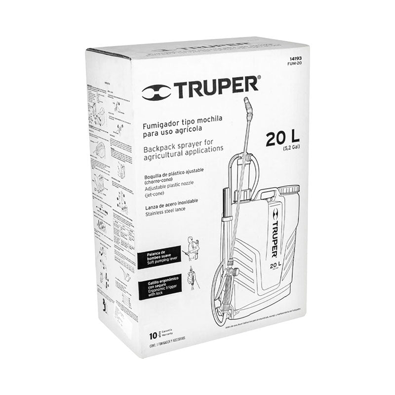 Fumigador De 20 L Manual De Mochila, Truper