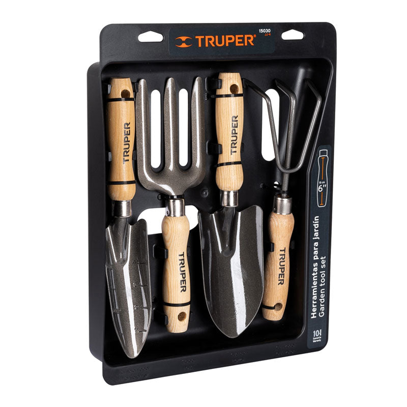 Juego De 4 Herramientas De 6" Para Jardín, Truper